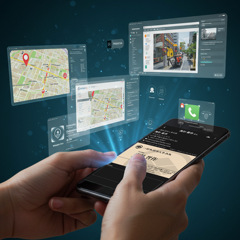 名刺管理アプリの利用イメージ